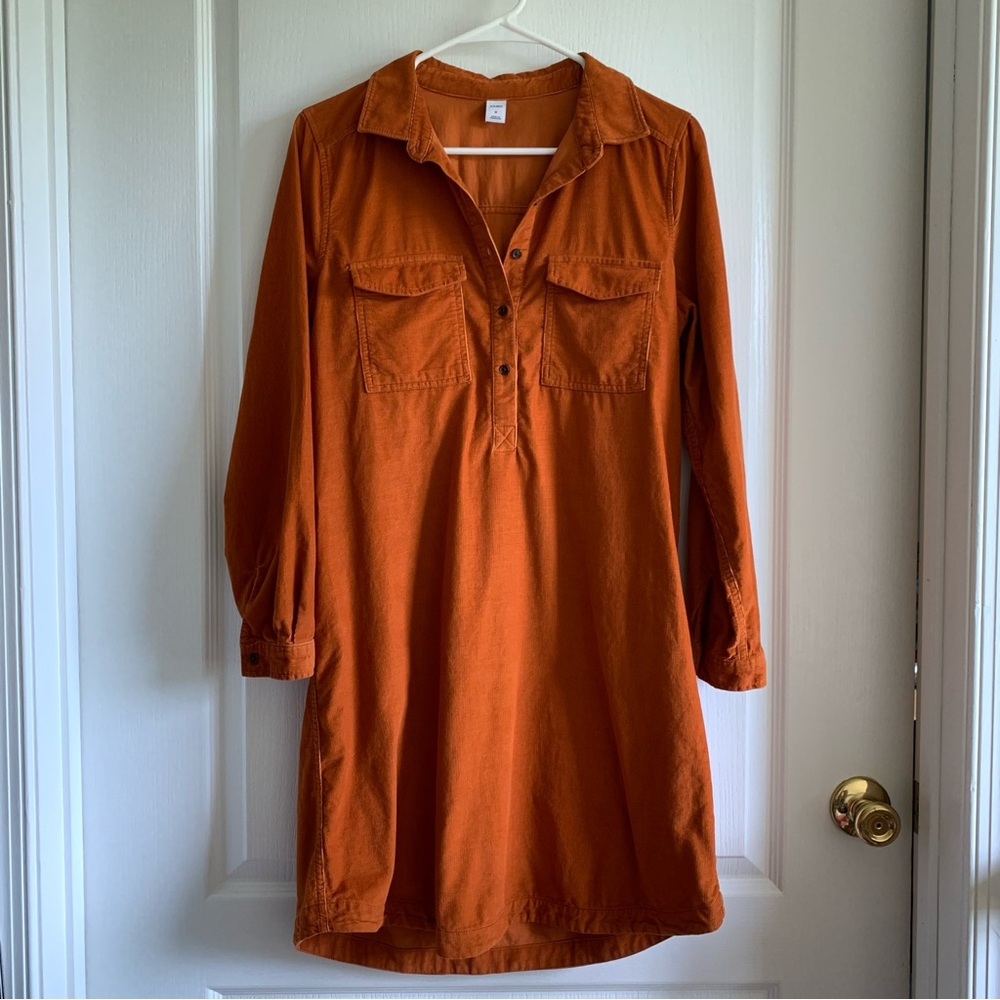 Old Navy Rust Long Sleeve Dress